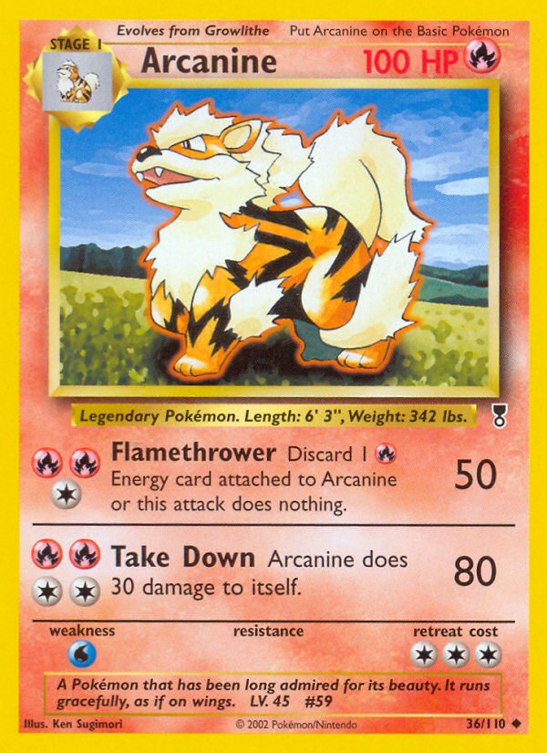 Arcanine — illustrated card
