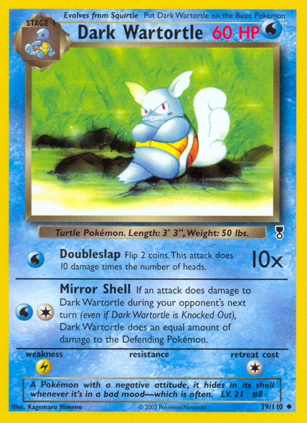 Dark Wartortle — illustrated card