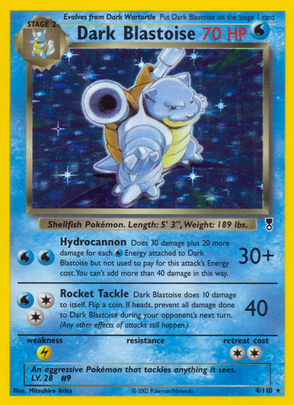 Dark Blastoise — illustrated card