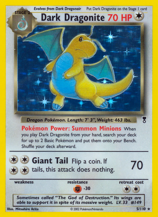 Dark Dragonite — illustrated card