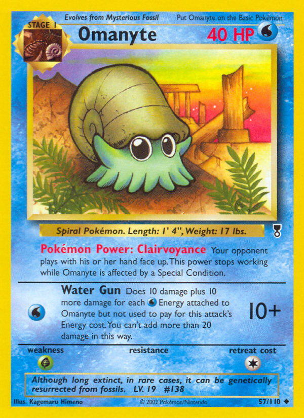 Omanyte — illustrated card