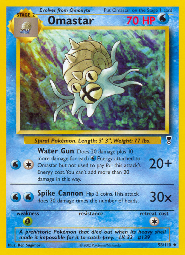 Omastar — illustrated card