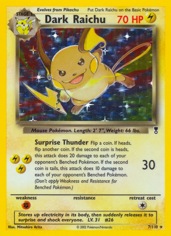Dark Raichu — illustrated card