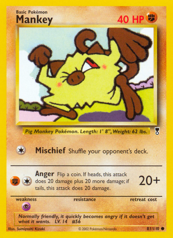 Mankey — illustrated card