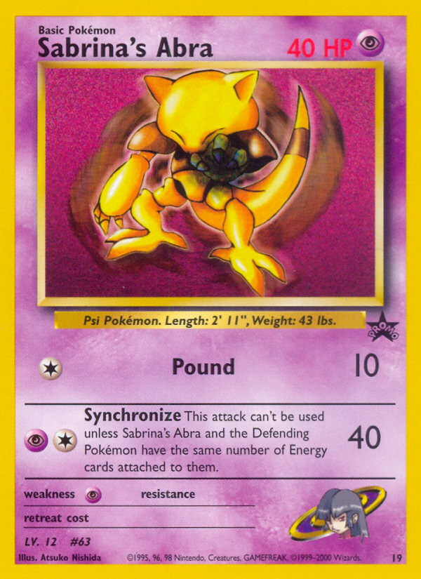 Sabrina's Abra — illustrated card