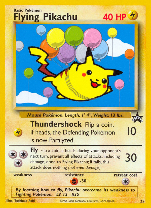 Flying Pikachu — illustrated card
