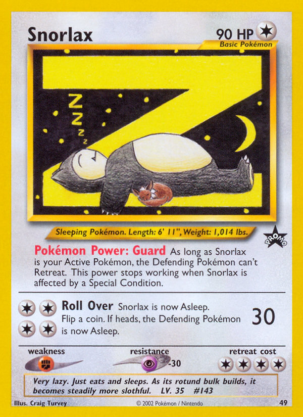 Snorlax — illustrated card