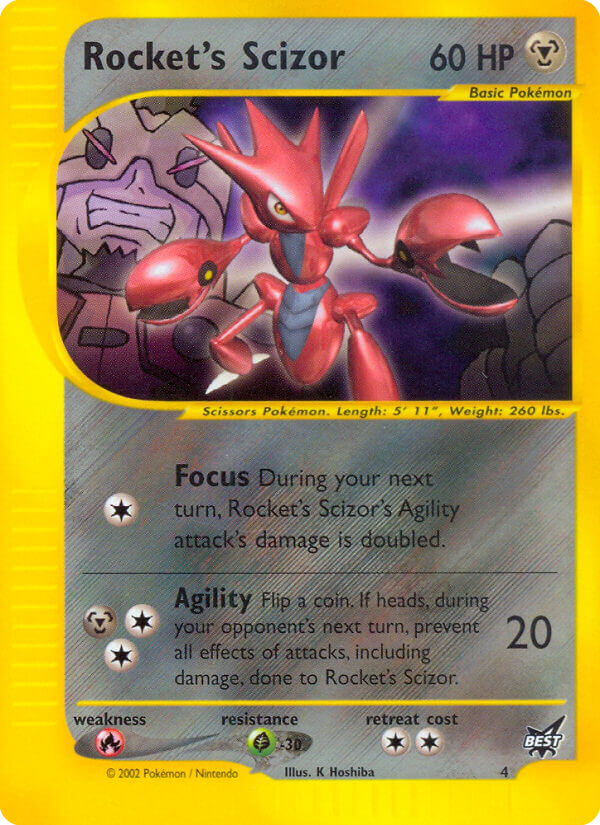 Rocket's Scizor — illustrated card