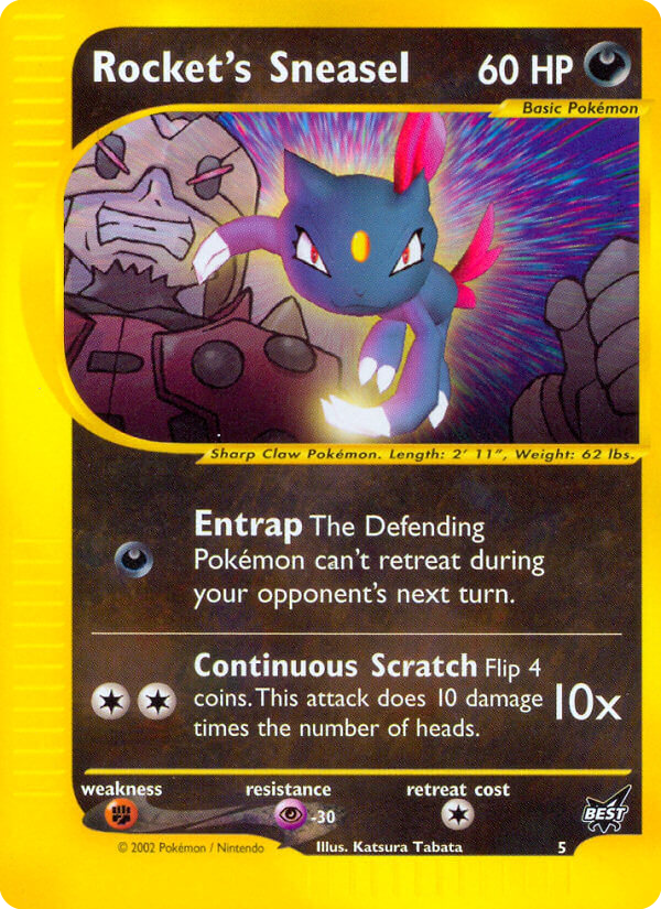 Rocket's Sneasel — illustrated card