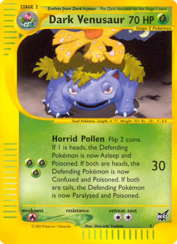 Dark Venusaur — illustrated card
