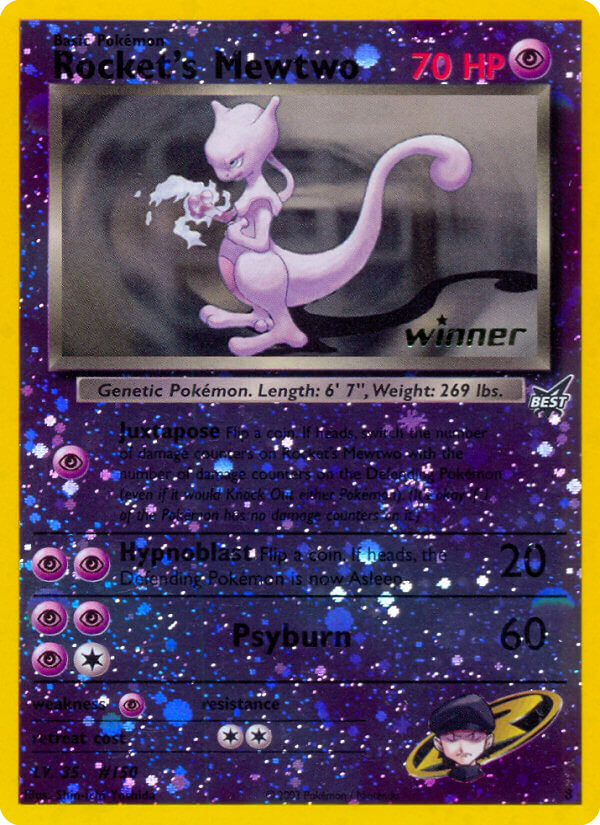 Rocket's Mewtwo — illustrated card