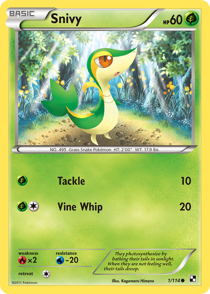 Snivy — illustrated card