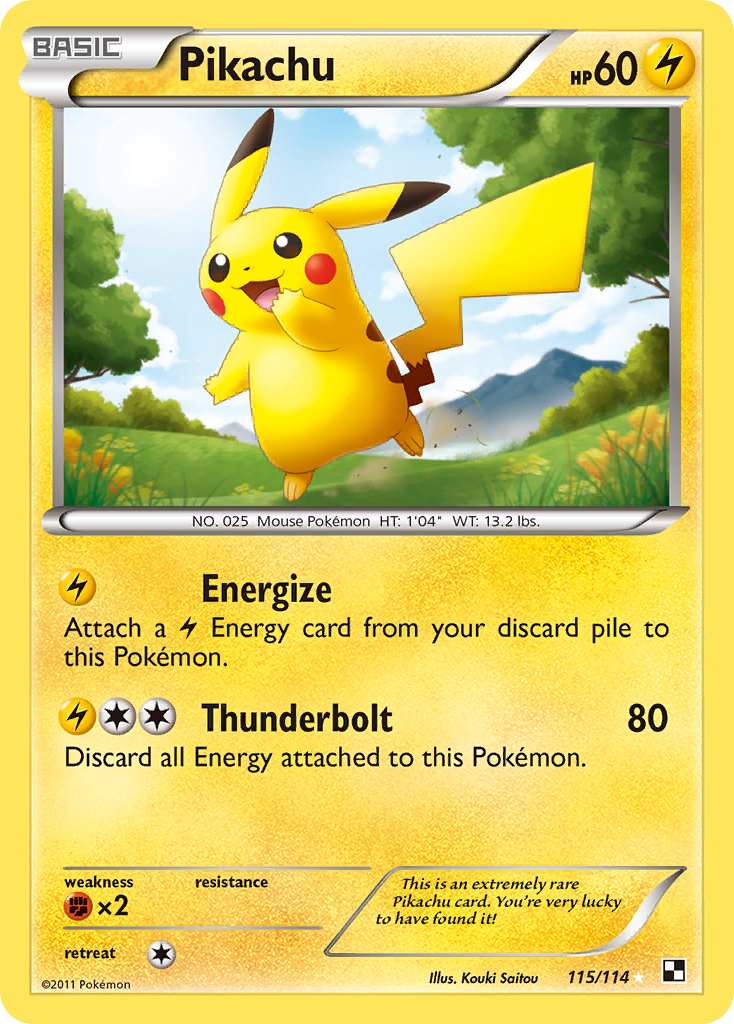 Pikachu — illustrated card