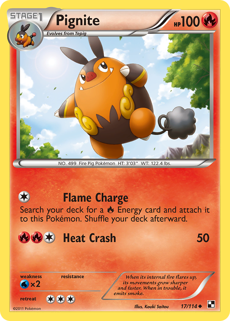 Pignite — illustrated card