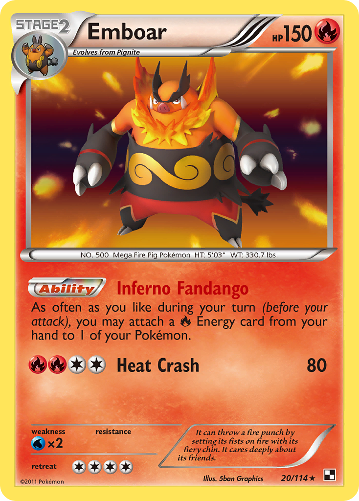 Emboar — illustrated card