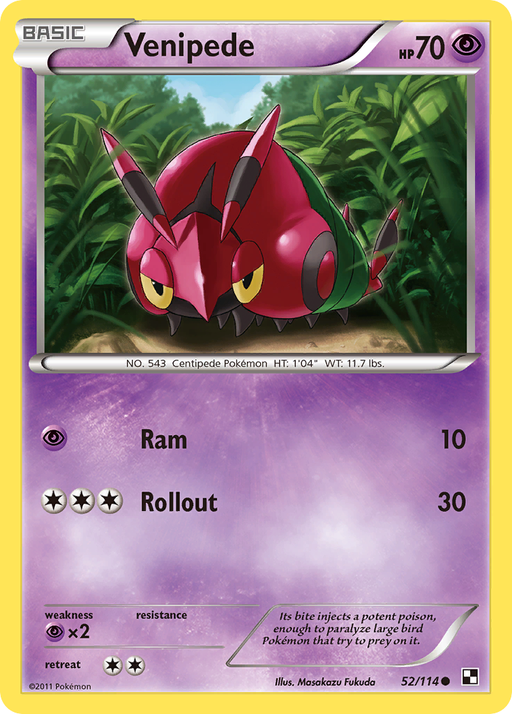 Venipede — illustrated card
