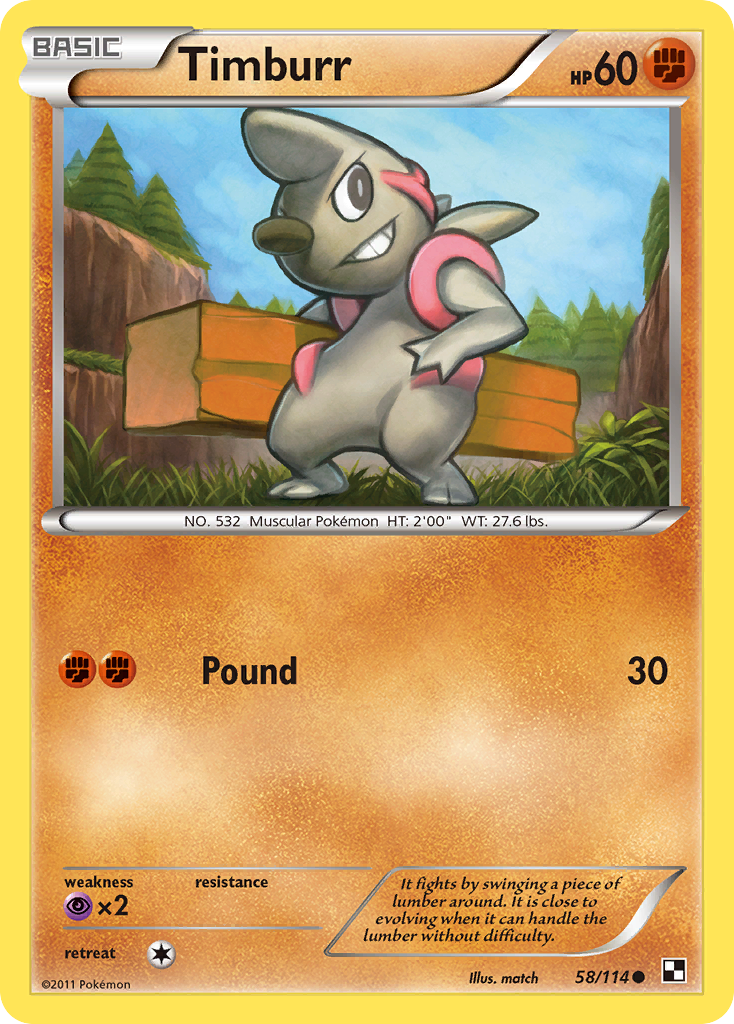 Timburr — illustrated card