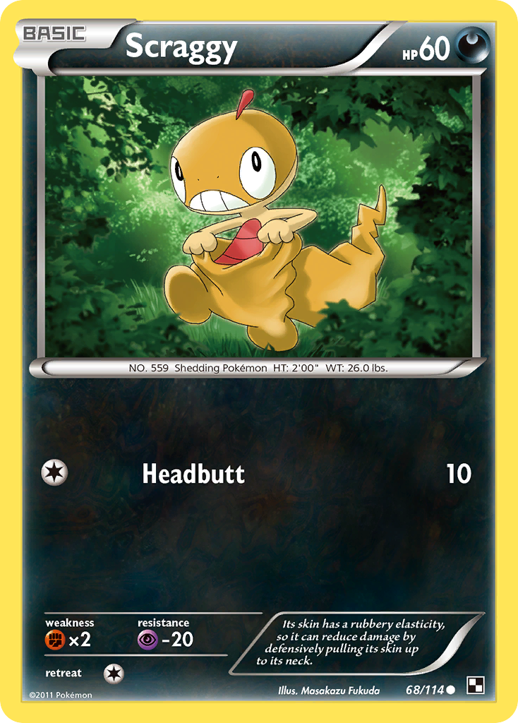 Scraggy — illustrated card