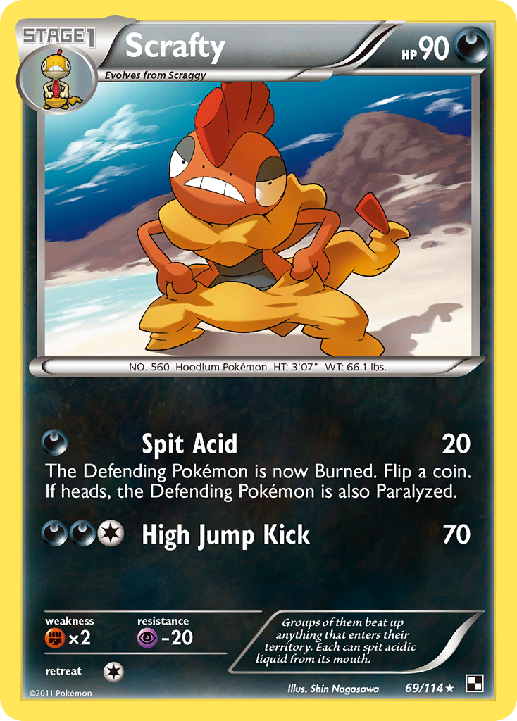 Scrafty — illustrated card