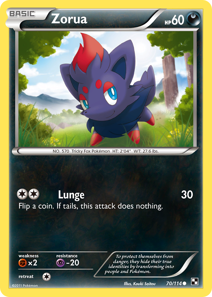 Zorua — illustrated card