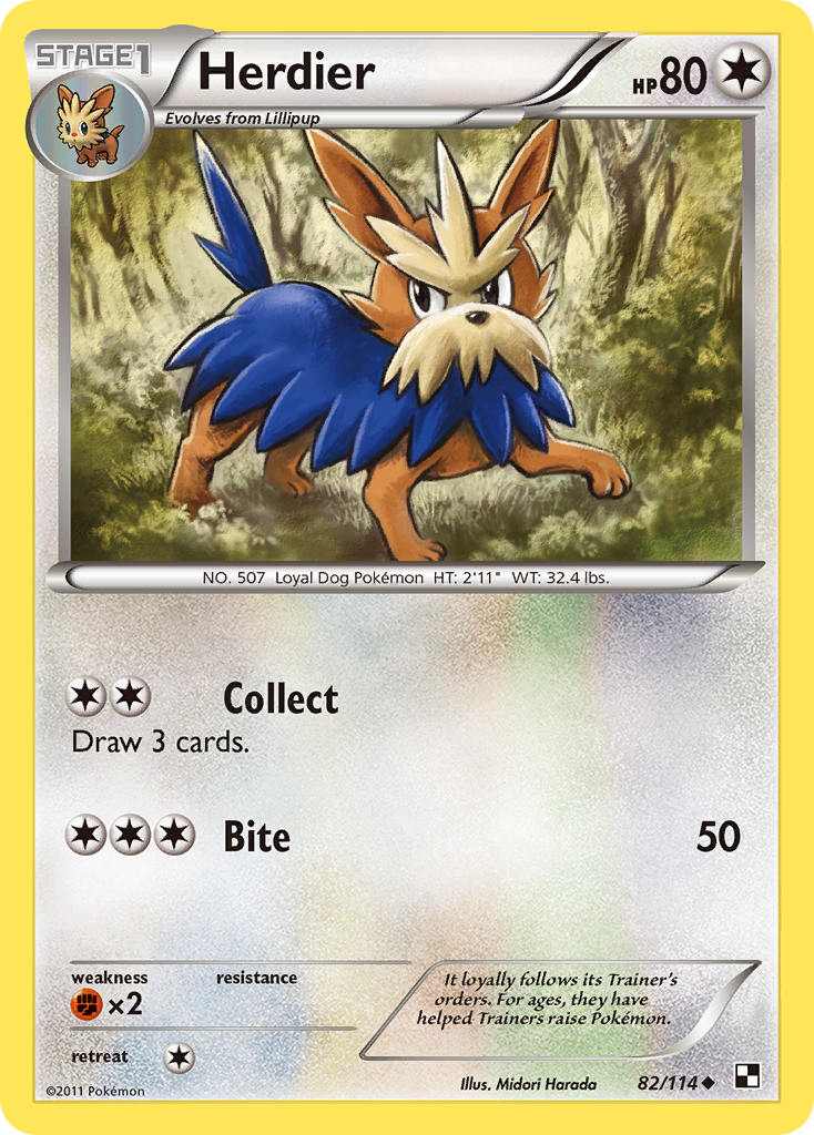 Herdier — illustrated card