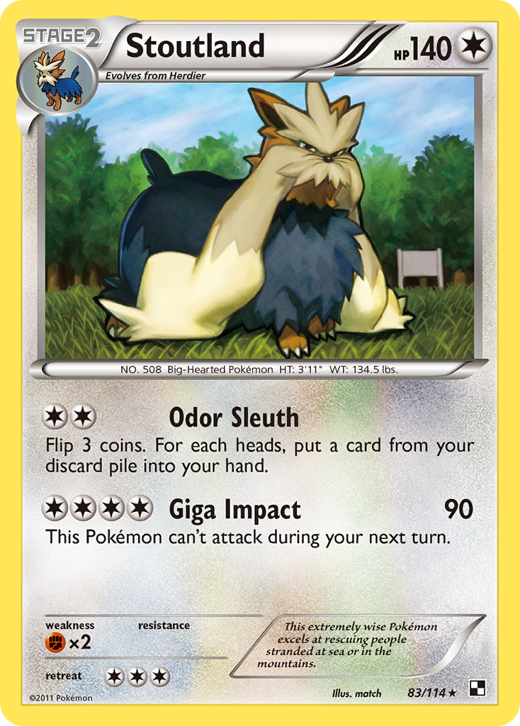 Stoutland — illustrated card