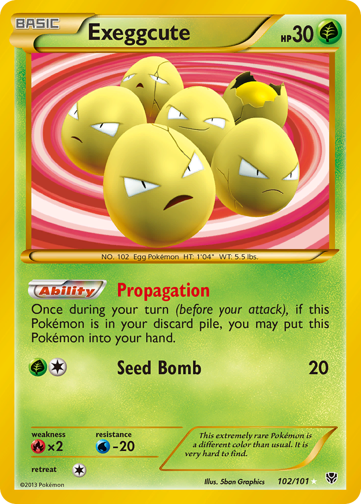Exeggcute — illustrated card
