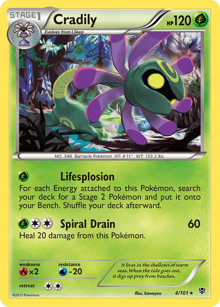 Cradily — illustrated card