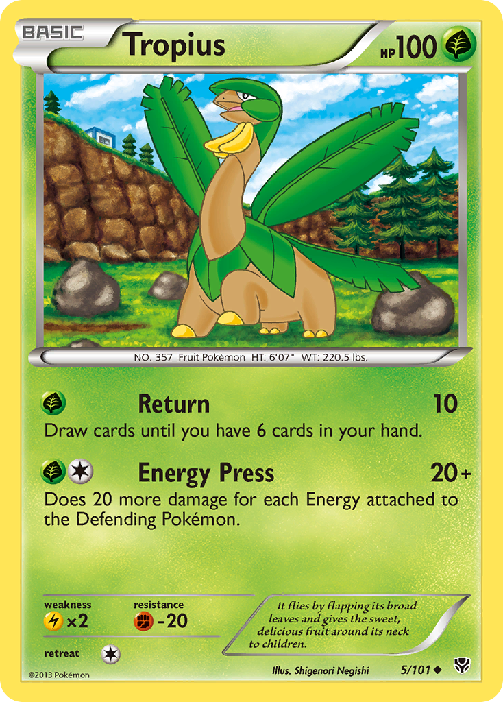 Tropius — illustrated card