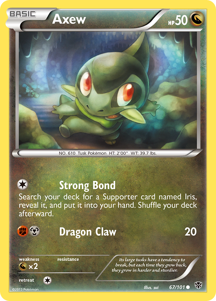 Axew — illustrated card