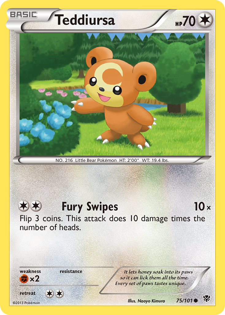 Teddiursa — illustrated card