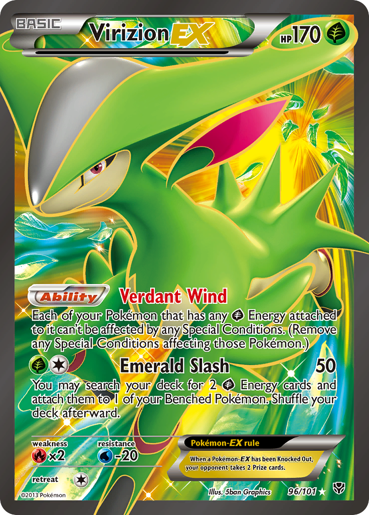 Virizion-EX — illustrated card