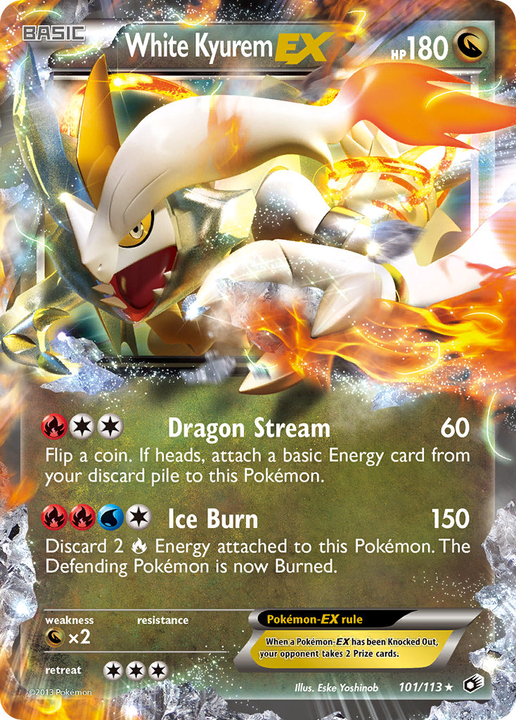White Kyurem-EX — illustrated card