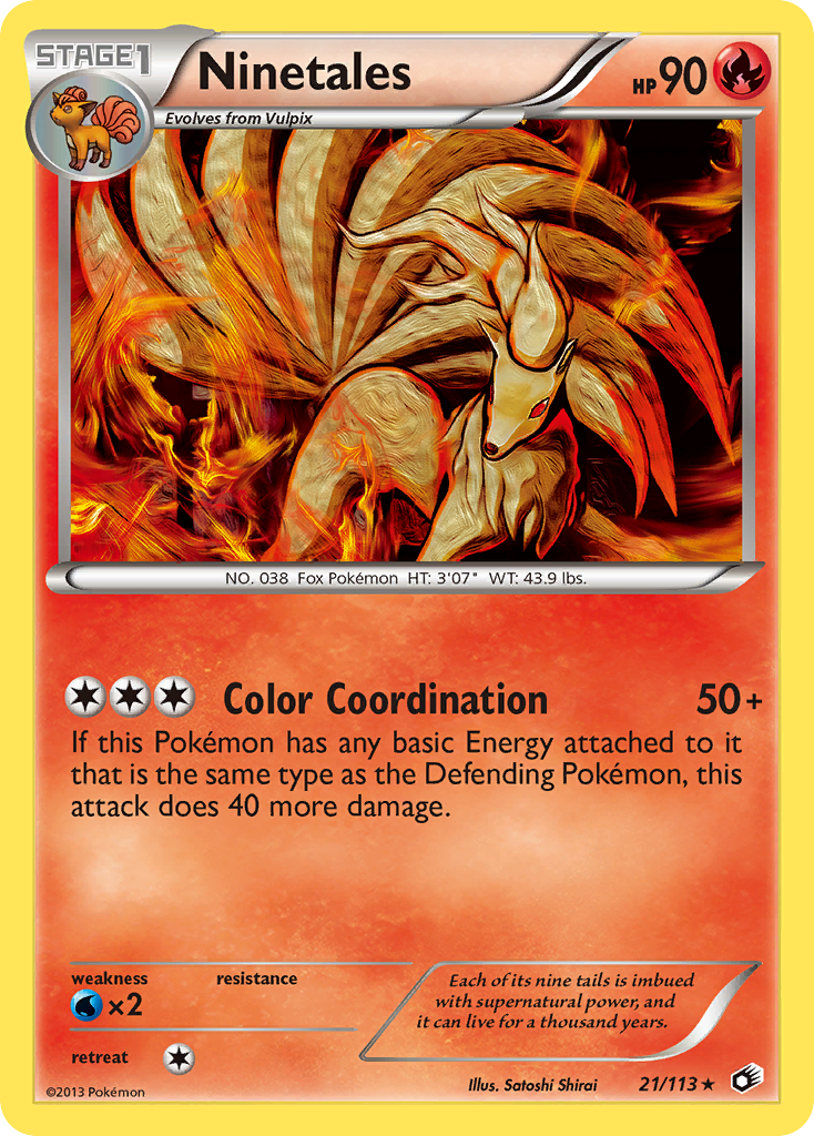 Ninetales — illustrated card