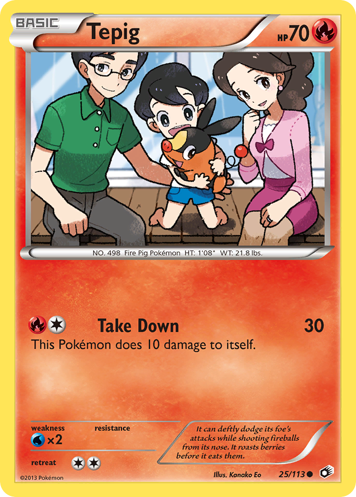 Tepig — illustrated card