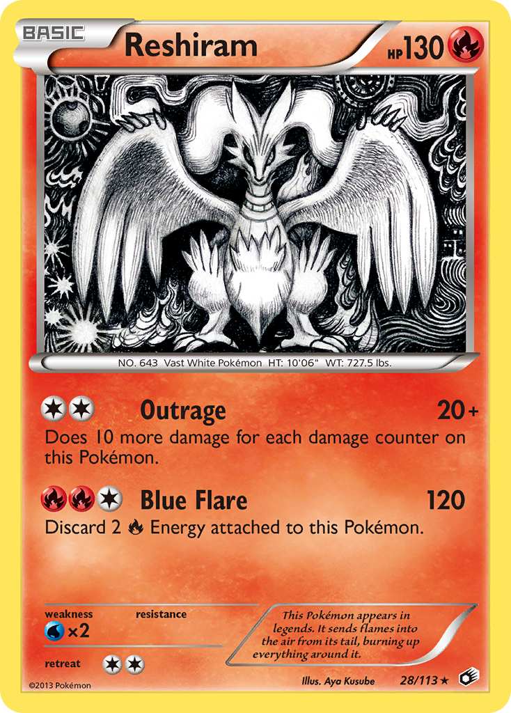 Reshiram — illustrated card