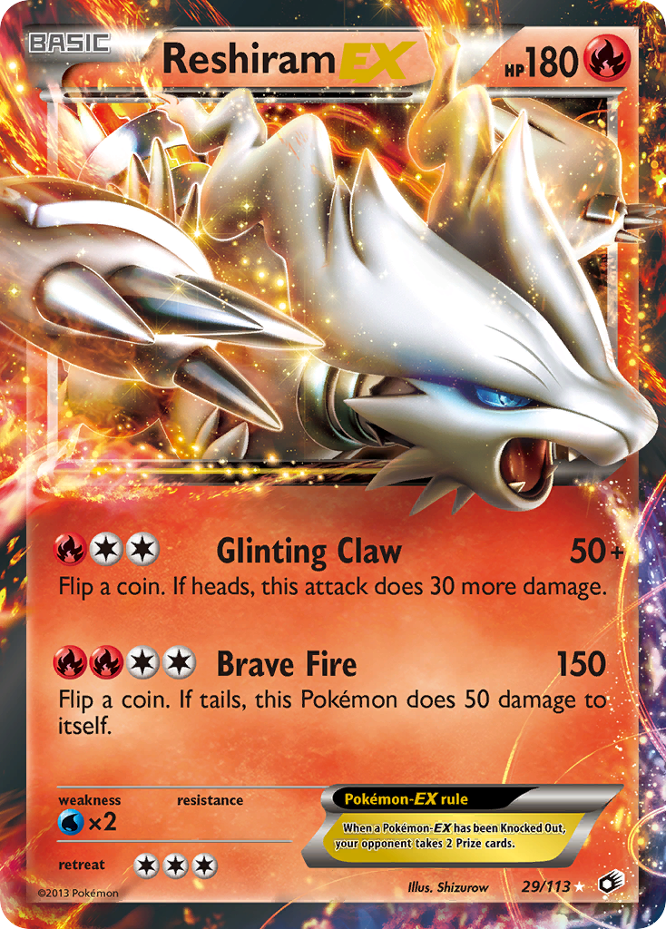 Reshiram-EX — illustrated card