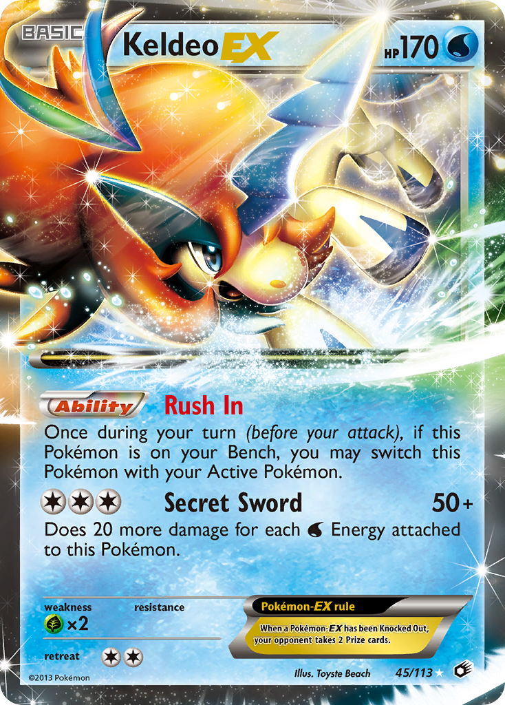 Keldeo-EX — illustrated card