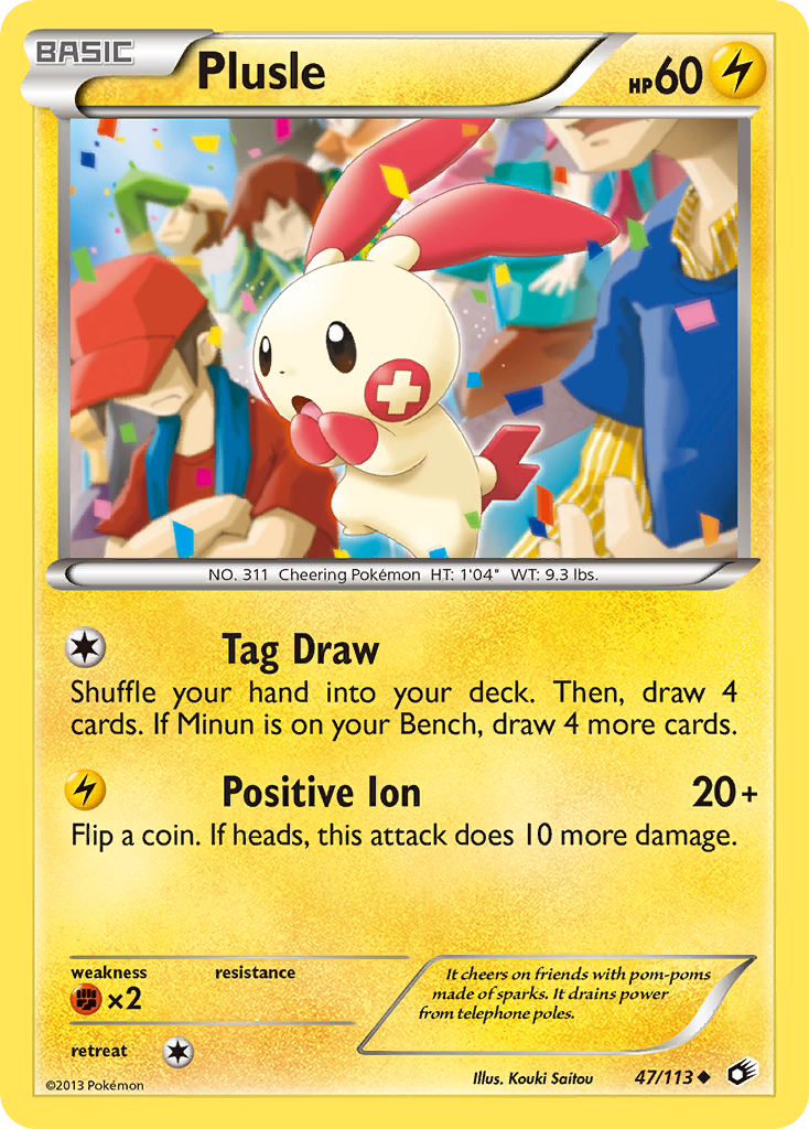 Plusle — illustrated card
