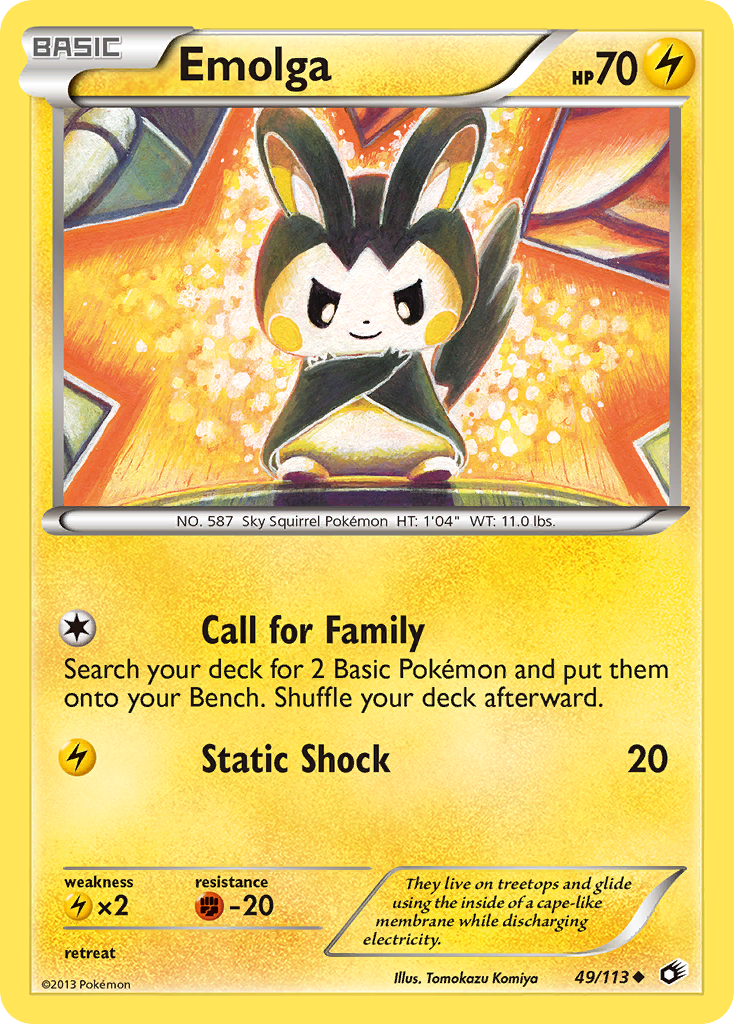 Emolga — illustrated card
