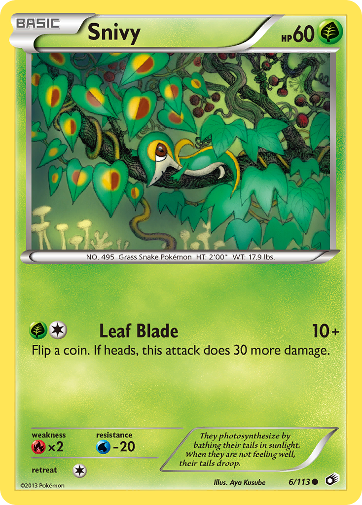 Snivy — illustrated card