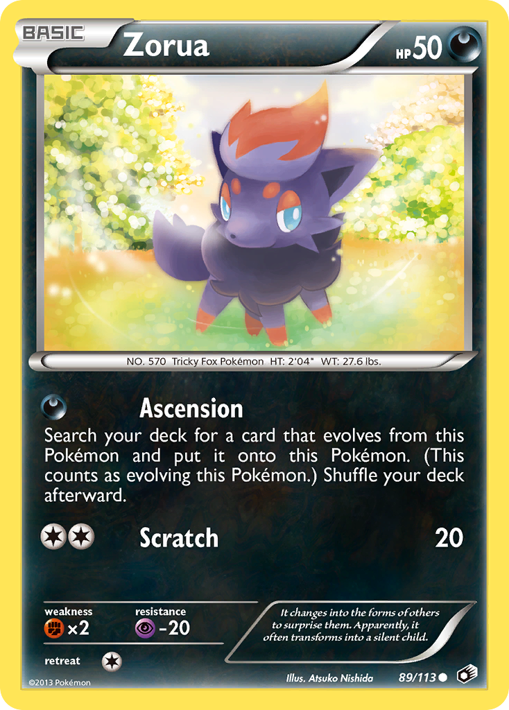 Zorua — illustrated card