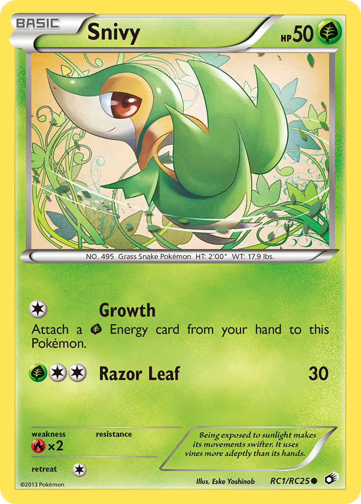 Snivy — illustrated card