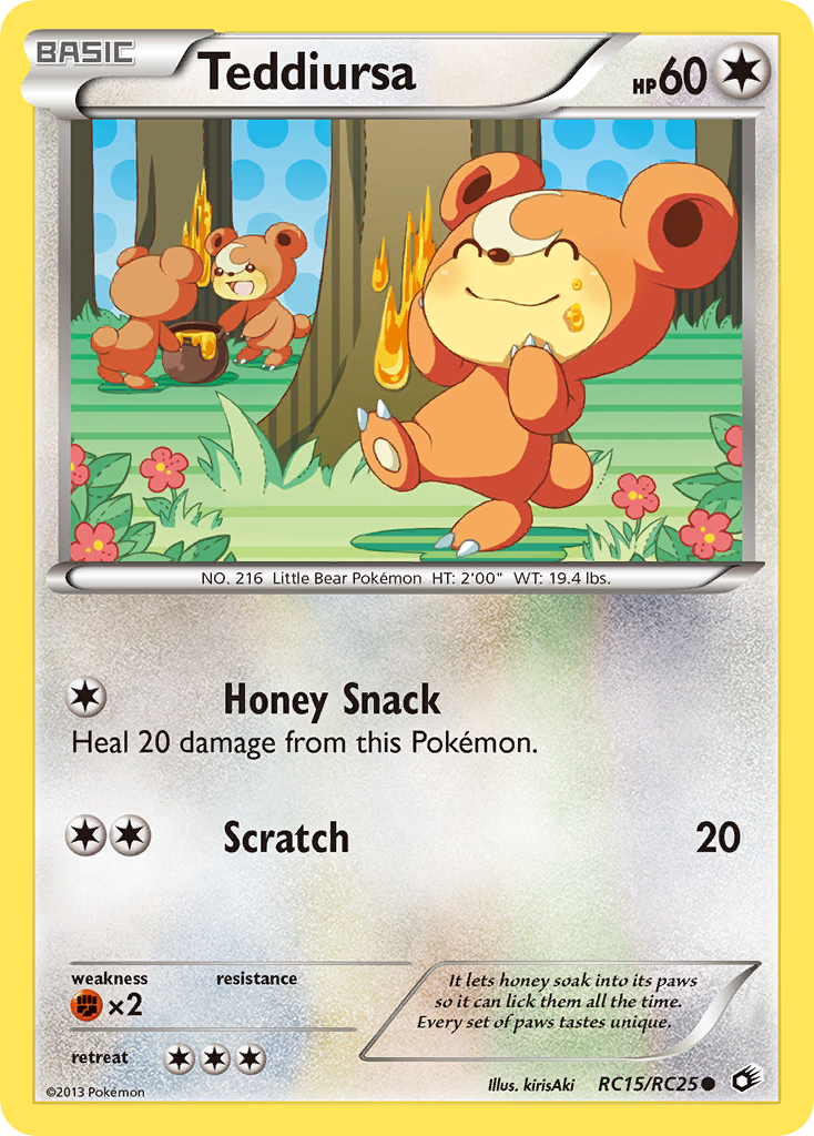 Teddiursa — illustrated card