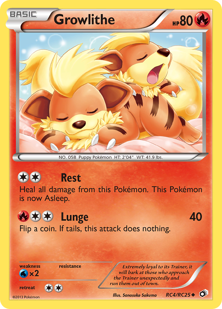 Growlithe — illustrated card