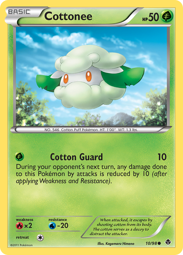 Cottonee — illustrated card