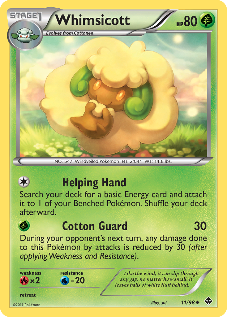 Whimsicott — illustrated card