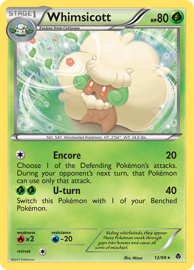 Whimsicott — illustrated card