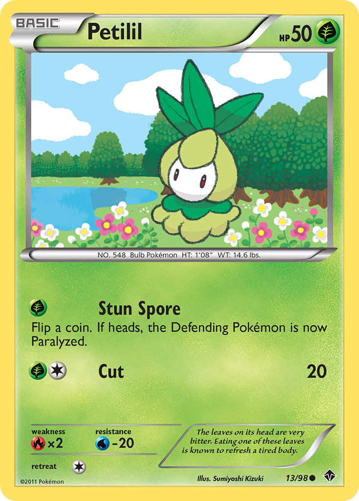 Petilil — illustrated card