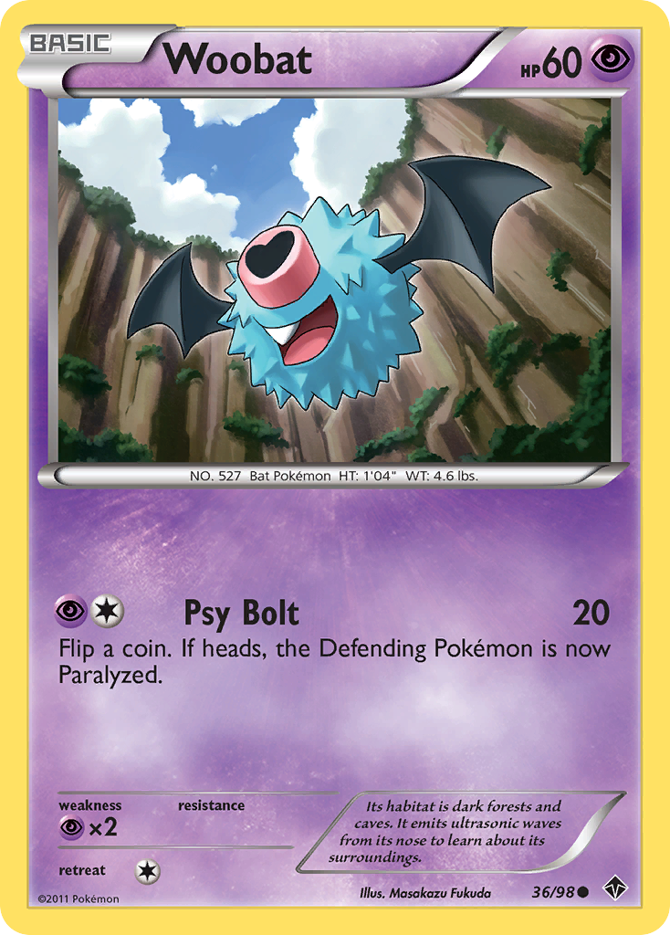 Woobat — illustrated card